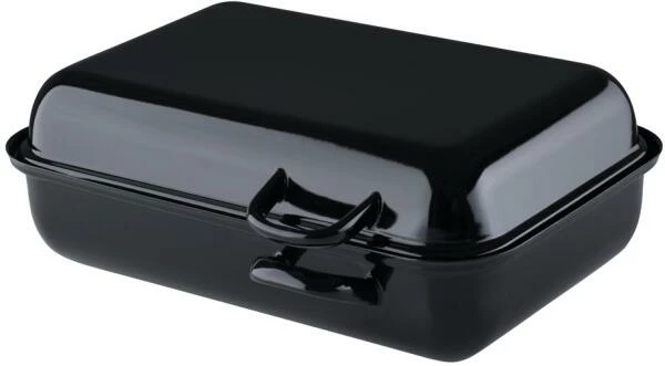 Riess Emaille Riess Doppelbräter In Schwarz Aus Emaille