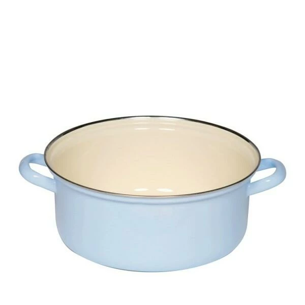 Riess Emaille Riess Kasserolle Aus Emaille In Pastell-blau 24 Cm – Bild 2