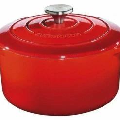 Küchenprofi Bratentopf Rund Aus Gusseisen Provence In Rot 28 Cm / 23 Cm / 12 Cm / 6,6 L