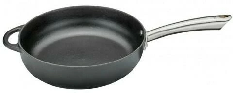 Küchenprofi Bratpfanne Hoch Aus Gusseisen In Schwarz