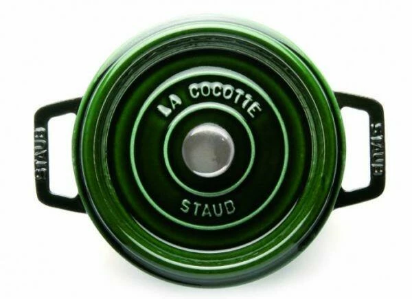 Staub Cocotte Rund Aus Gusseisen In Basilikumgrün 10 Cm / 8 Cm/ 5 Cm/ 0,25 Liter – Bild 3