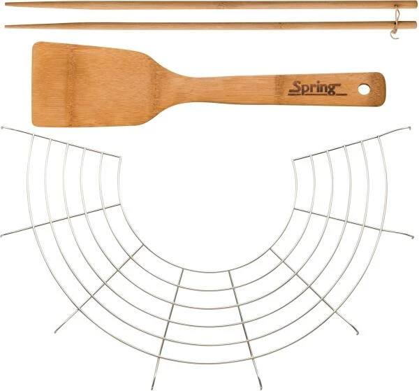 Spring Wok-Set Aus Gusseisen Mit Glasdeckel, 35 Cm – Bild 3