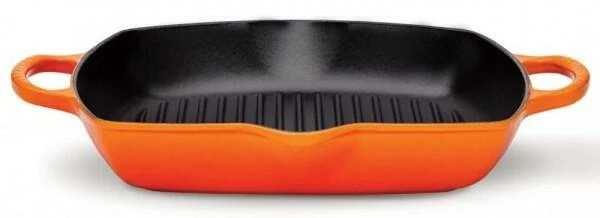 Le Creuset Grillpfanne Signature Quadratisch Mit 2 Griffen In Schwarz – Bild 2