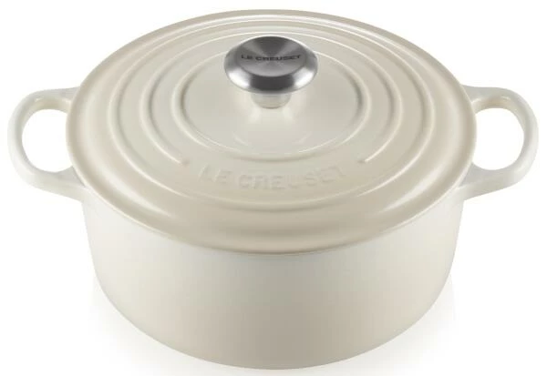 Le Creuset Bräter Signature Rund In Meringue 20 Cm / 2,4 L