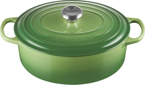 Le Creuset Bräter SIGNATURE Oval In Bamboo Green 35 Cm / 8,9 L