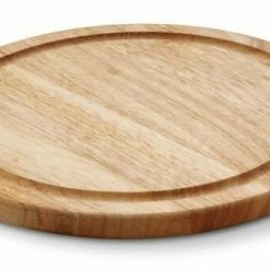 Continenta Steakteller Rund Aus Gummibaumholz, 30 Cm Ø 30 Cm/1,8 Cm