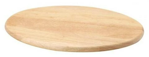 Continenta Schneidebrett Oval Groß Aus Gummibaumholz