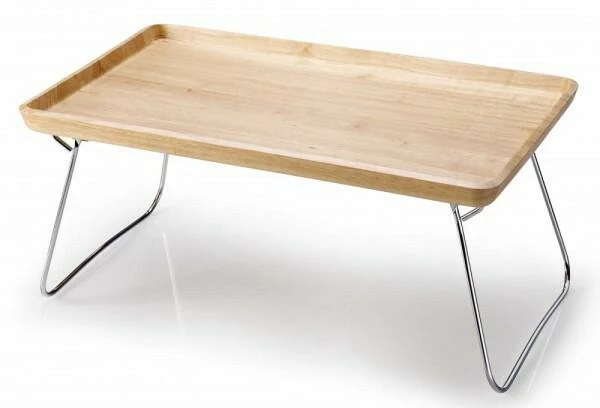 Continenta Betttablett Aus Gummibaumholz In Natur