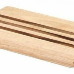 Continenta Schneidebrett Aus Gummibaumholz Mit Streifen Aus Akazienholz 30 X 19 X 1,5 Cm