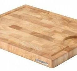 Continenta Tranchierbrett Aus Gummibaum Stirnholz 42 X 34 X 2,7 Cm
