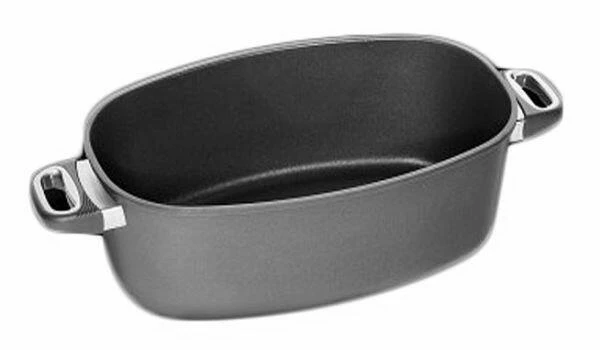 AMT Gastroguss AMT Jumbobräter 40 X 24 Cm Hoch Aus Aluguss Für Induktion Bräterunterbau Mit Sicherheitsglasdeckel – Bild 2