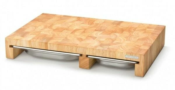 Continenta Schneidebrett Aus Gummibaum Stirnholz Mit 3 Schubladen – Bild 2