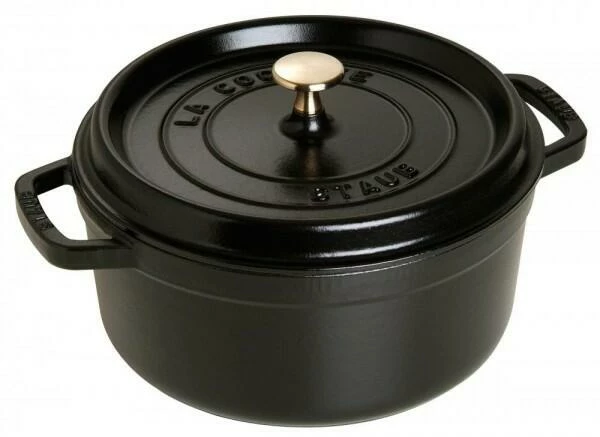 Staub Cocotte Rund Aus Gusseisen In Schwarz 12 Cm / 0,4 Liter
