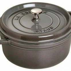 Staub Cocotte Rund Aus Gusseisen In Graphitgrau 16, 13 Cm/ 8 Cm/ 1,2 Liter