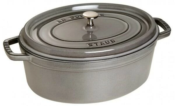 Staub Cocotte Oval Aus Gusseisen In Graphitgrau 17 Cm / 1,0 Liter