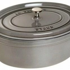 Staub Cocotte Oval Aus Gusseisen In Graphitgrau 29 Cm/ 4,25 Liter