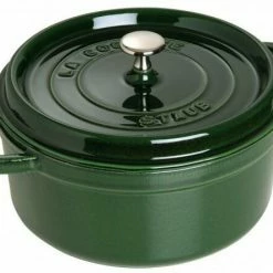 Staub Cocotte Rund Aus Gusseisen In Basilikumgrün 10 Cm / 8 Cm/ 5 Cm/ 0,25 Liter