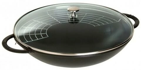 Staub Wok Aus Gusseisen Schwarz