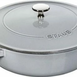 Staub Bräter Mit Chistera Drop-Structure In Graphitgrau 28 Cm/3,7 L/ 125,5 Cm/ 5,8 Kg