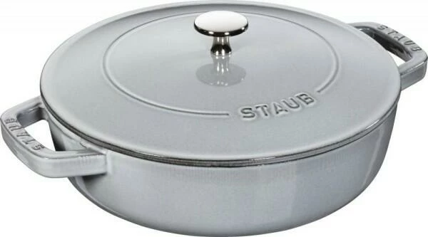 Staub Bräter Mit Chistera Drop-Structure In Graphitgrau 24 Cm/2,4 L/ 115,5 Cm/ 4,5 Kg