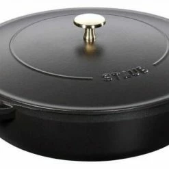 Staub Bräter Mit Chistera Drop-Structure In Schwarz 24 Cm/ 2,4 L/ 115,5 Cm/ 4,5 Kg