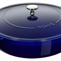 Staub Bräter Mit Chistera Drop-Structure In Dunkelblau 28 Cm / 22,5 Cm / 3,7 L / 8 Cm / 125,5 Cm / 5,8 Kg