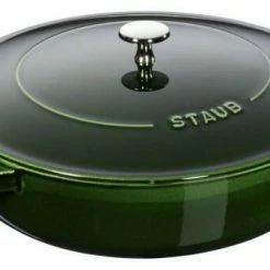 Staub Bräter Mit Chistera Drop-Structure In Basilikumgrün 24 Cm/ 2,4 L/ 115,5 Cm/ 4,5 Kg