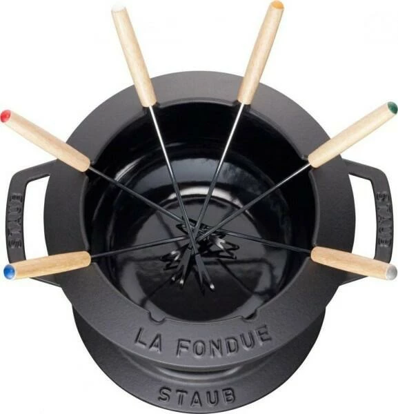 Staub Fondueset Aus Gusseisen In Schwarz 20 Cm / 12,5 Cm / 11,6 Cm / 2,3 L 5 Staub Fondueset Aus Gusseisen In Schwarz 20 Cm / 12,5 Cm / 11,6 Cm / 2,3 L – Bild 3