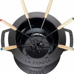 Staub Fondueset Aus Gusseisen In Schwarz 16 Cm / 12,5 Cm / 8,4 Cm / 1,1 L -Staub Cocotte SHOP 40511972 1 neu l