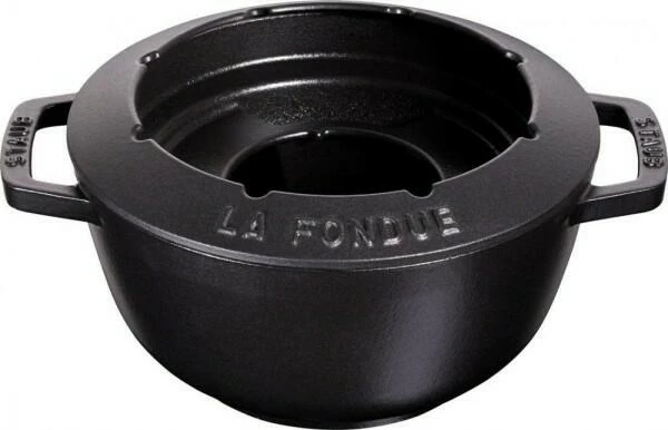Staub Fondueset Aus Gusseisen In Schwarz 20 Cm / 12,5 Cm / 11,6 Cm / 2,3 L 4 Staub Fondueset Aus Gusseisen In Schwarz 20 Cm / 12,5 Cm / 11,6 Cm / 2,3 L – Bild 2