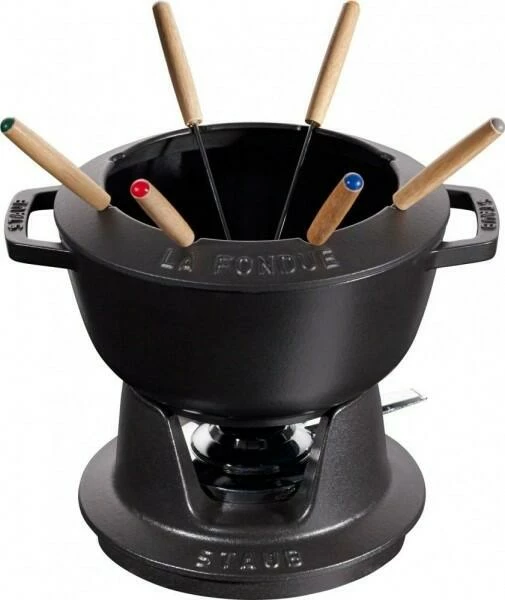 Staub Fondueset Aus Gusseisen In Schwarz 20 Cm / 12,5 Cm / 11,6 Cm / 2,3 L 3 Staub Fondueset Aus Gusseisen In Schwarz 20 Cm / 12,5 Cm / 11,6 Cm / 2,3 L