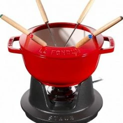Staub Fondueset Aus Gusseisen In Kirschrot 18 Cm / 12,5 Cm / 10 Cm / 1,6 L