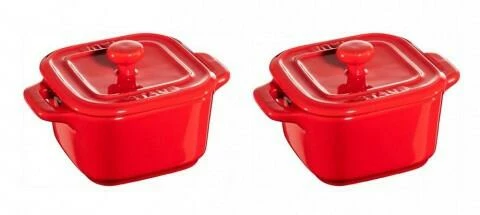 Staub XS-Mini Cocotte In Kirschrot, 2er Set 3 Staub XS-Mini Cocotte In Kirschrot, 2er Set