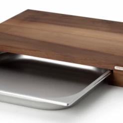 Continenta Schneidebrett Aus Walnuss Mit Schublade 48 X 32,5 X 6 Cm