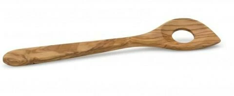Continenta Kochlöffel Mit Ecke Und Loch Aus Olivenholz
