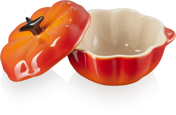 Le Creuset Kürbisförmchen Mit Deckel In Ofenrot – Bild 2
