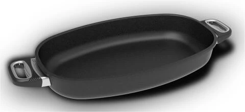 AMT Gastroguss AMT Bräter Flach 40 X 24 Cm Aus Aluguss Für Induktion Bräterunterbau