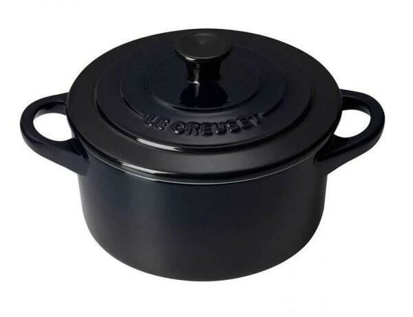 Le Creuset Mini Cocotte In Schwarz Glänzend