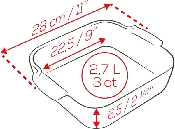 Appolia Auflaufform Quadratisch In Rot 21 Cm / 1,1 Liter – Bild 10