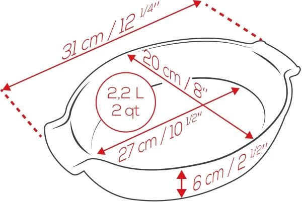 Appolia Auflaufform Oval In Rot 31 Cm Länge – Bild 4