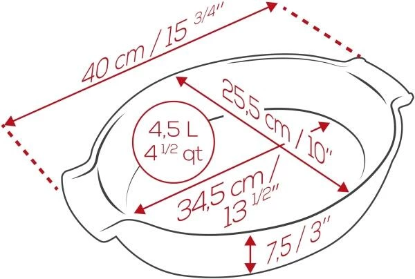 Appolia Auflaufform Oval In Rot 31 Cm Länge – Bild 5