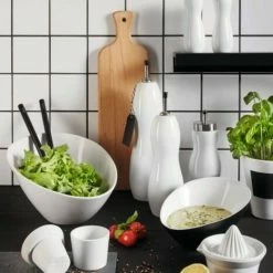 ASA Asymmetrische Schale Vongole In Weiß 22,5 Cm 7 ASA Asymmetrische Schale Vongole In Weiß 22,5 Cm -Staub Cocotte SHOP Black White Kitchen 02 1 l 1
