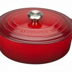 Le Creuset Bräter Signature Oval In Kirschrot 31 Cm / 40,5 Cm / 6,3 L