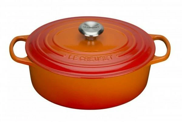 Le Creuset Bräter Signature Oval In Ofenrot 31 Cm / 6,3 L