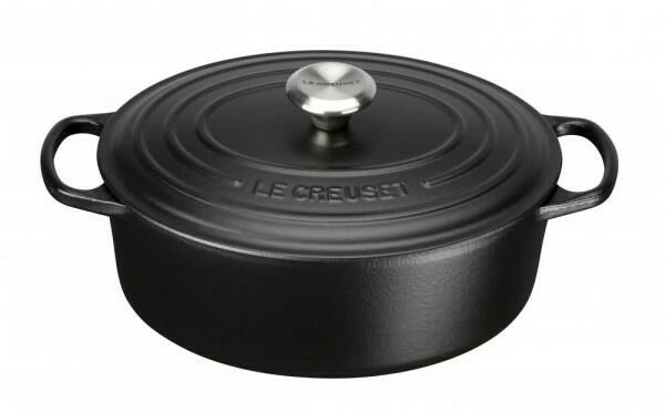 Le Creuset Bräter Signature Oval In Schwarz 31 Cm / 6,3 L