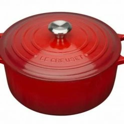 Le Creuset Bräter Signature Rund In Kirschrot 22 Cm / 3,3 L / 10 Cm / 17 Cm