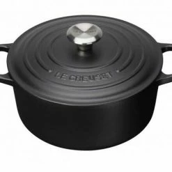 Le Creuset Bräter Signature Rund In Schwarz 22 Cm / 3,3 L