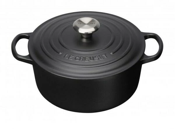 Le Creuset Bräter Signature Rund In Schwarz 18 Cm / 1,8 L / 14 Cm