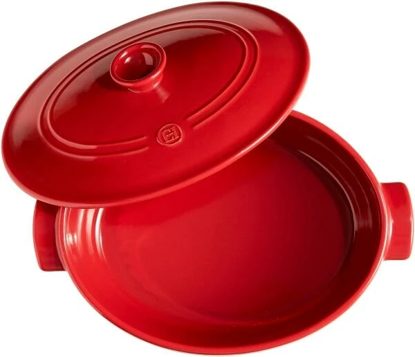Emile Henry Schmortopf Oval In Granatapfel 31 Cm / 6 Liter – Bild 2