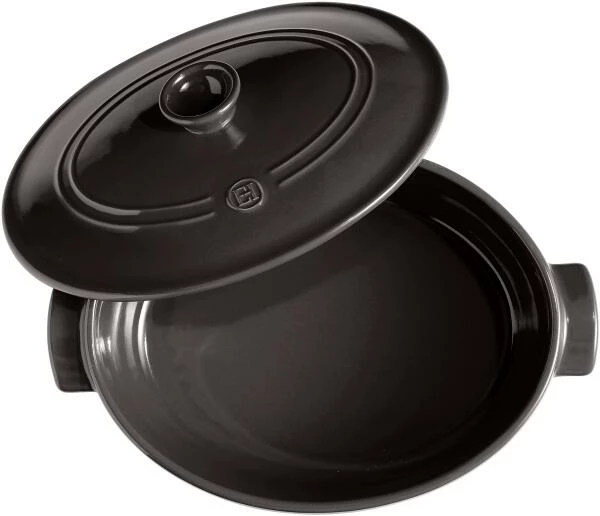 Emile Henry Schmortopf Oval In Fusain 31 Cm / 6 Liter – Bild 2